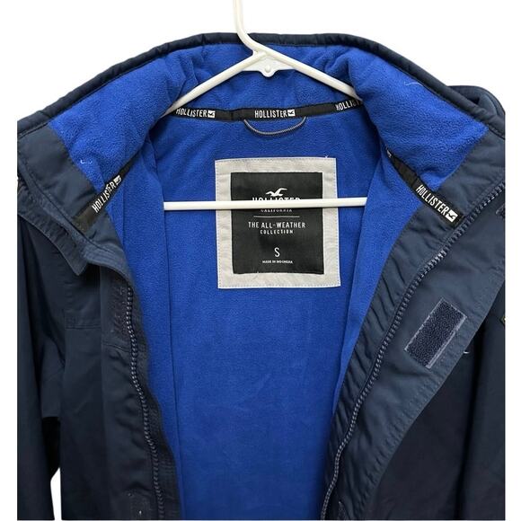 HOLLISTER CALIFORNIA MEN’S‎ ALL-WEATHER JACKET Size Small Blue - Picture 4 of 10